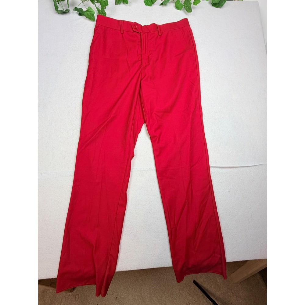 Concitor Los Angeles Mens Red Dress Pants Size 36 Straight Leg Flat Front 167-7